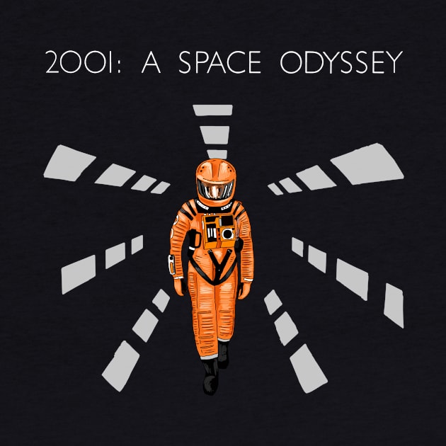 2001 - A Space Odyssey Illustration with Title by burrotees